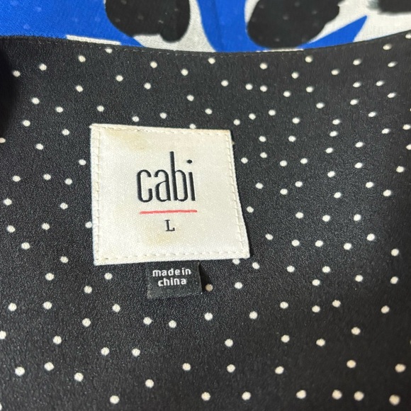 CAbi Untamed Electric Blue Floral Asymmetrical‎ Hem Dress - Picture 12 of 14